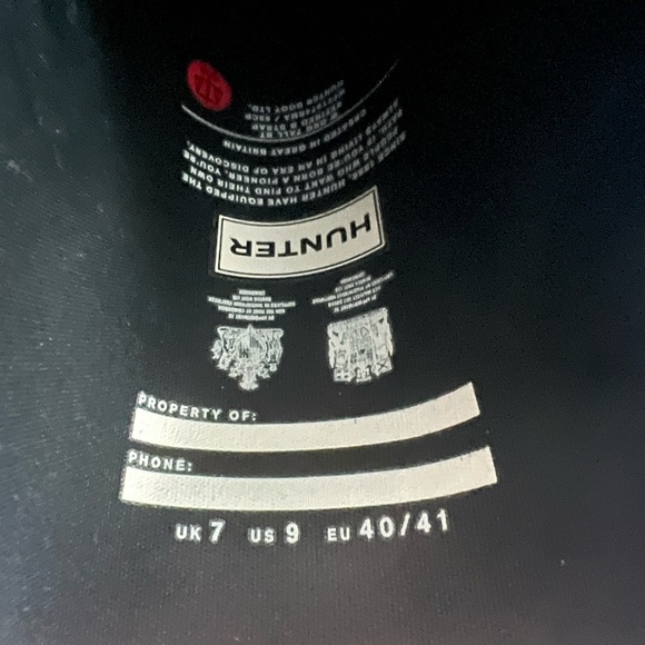 Beautiful sleek black Hunter rain boots! Worn only a handful of times! - Picture 6 of 7